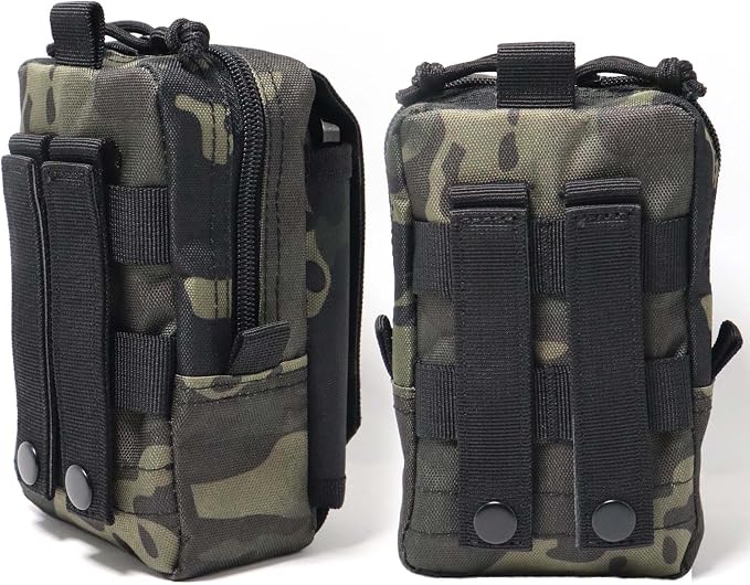 Tactical Molle Utility Pouch Cell Phone Pouch, Waist Bag Belt Pouch for Men, EDC Bag Gadget Organizer Vest Pack Purse Mobile Phone Case Hunting Compact Bag for Runing
