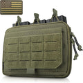 WYNEX Molle Admin Pouch of Kangaroo Style, Tactical Utility Tool Pouch with Mag/Zipper Strip Insert Modular EDC Medical Bag Organizer Attachment Patch Included