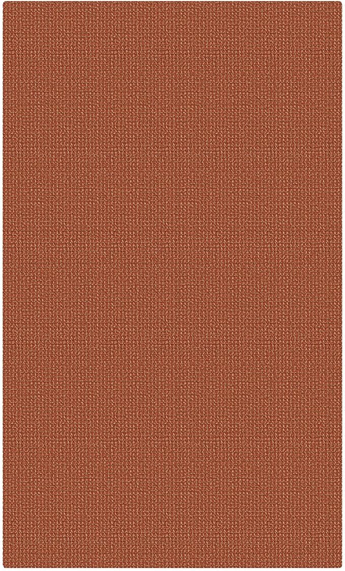 KOZYFLY Rugs for Entryway 3x5 ft Washable Area Rug Non Slip Rubber Backed Entry Rug Woven Indoor Door Mat Cotton Kitchen Rugs for Entryway, Foyer, Backdoor, Burnt Orange/Tan