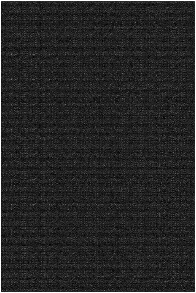 KOZYFLY Washable Area Rug 4x6 ft Non Slip Rubber Backed Living Room Rugs Braided Woven Cotton Kitchen Rugs Indoor Entryway Rug Floor Carpet for Dining Living Room Bedroom, Black/Dark Grey