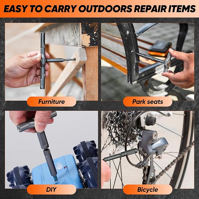Saker 42 in 1 Magnetic Screwdriver Set for Fathers Day, Multi Bit Free Combination Ratchet Screwdriver Set Portable Repair Tool Kit for Gifts Furniture, Computer, Bicycle and DIY Grey