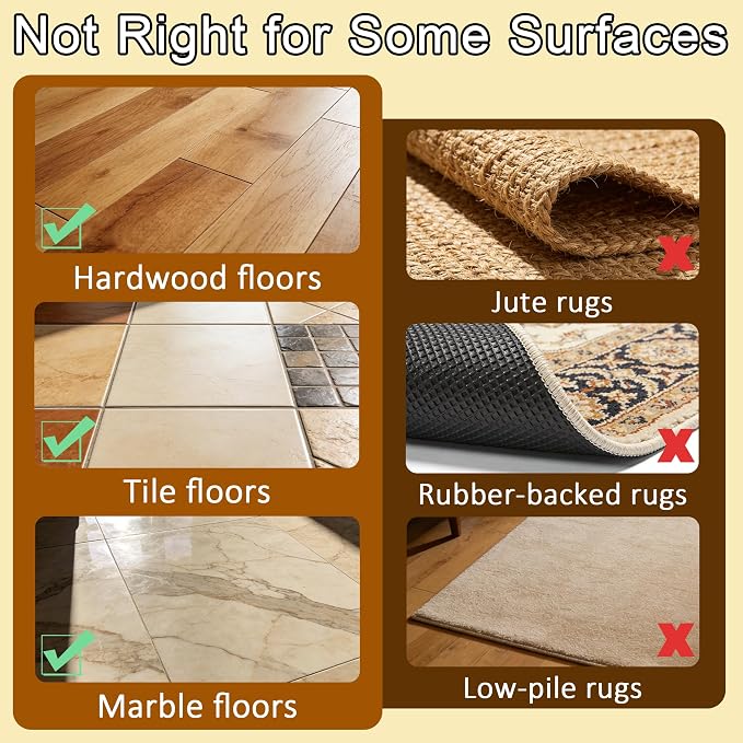 12 Pack Triangle Anti-Slip Rug Grippers Reusable Carpet Holders Prevent Curling and Sliding Perfect for Home Safety and Daily Use