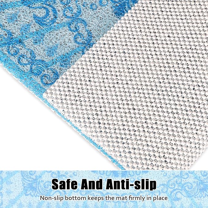 Square Shower Mat Non Slip: 24x24 Inch Shower Floor Mat with Drain Hole in Middle, Super Soft and Comfortable PVC Loofah Massage Bath Mat for Shower, Anti Slip Shower Stall Mat, Quick Drying