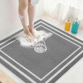 Square Shower Mat Non Slip: 27x27 Inch Extra Large Shower Mats for Inside Shower, Non Slip Shower Mat with Drain Hole in Middle- Anti Slip Shower Floor Mat, Loofah Shower Stall Mats for Elderly