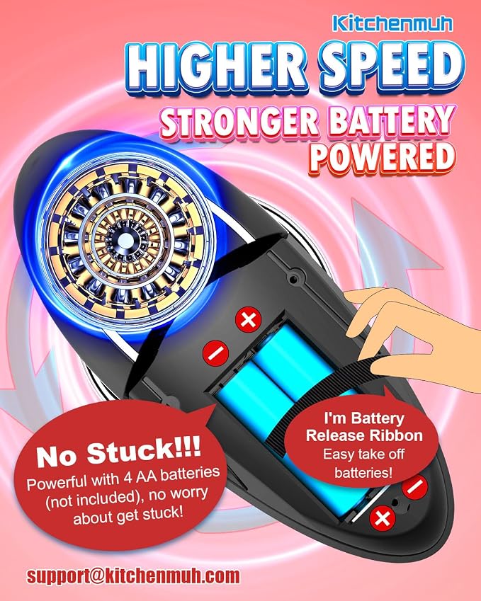 One Touch Electric Can Opener Fits Almost All Can Sizes for Seniors with Arthritis, Hand Held Battery Operated Can Opener with Smooth Edge, Food Safe Kitchen Gadgets Automatic Can Opener for Kitchen