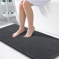 OLANLY Large Bathroom Rugs 50x30, Extra Soft Absorbent Chenille Bath Rugs, Rubber Backing Quick Dry, Machine Washable Bath Mats for Bathroom Floor, Tub and Shower, Home Decor Accessories, Dark Grey