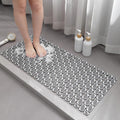 XIYUNTE Shower Mat Non Slip Bathtub Mat - 36 x 16Inches Soft Rubber Bath Mat for Tub Non Slip Bath Mat with Suction Cups and Drain Holes, Easy to Clean, Easy to Cut, Eco-Friendly, Dark Grey