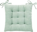 HLOVME Corduroy Chair Cushion with Ties Ultra Soft Warm Floor Cushion for Kids Reading Nook Comfortable Square Seat Cushion for Adult 15.7”x15.7”, Green