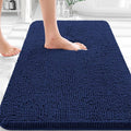 OLANLY Bathroom Rugs 32x20, Extra Soft Absorbent Chenille Bath Rugs, Rubber Backing Quick Dry, Machine Washable Bath Mats for Bathroom Floor, Tub and Shower, Home Decor Accessories, Twilight Sapphire