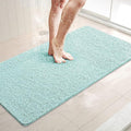 LuxStep Shower Mat Bathtub Mat,36x16 inch, Non-Slip Bath Mat with Drain, Quick Drying PVC Loofah Bathmat for Tub,Shower,Bathroom (Phthalate Free,Green)