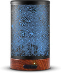 EQUSUPRO Essential Oil Diffuser 150ml Black Metal Aromatherapy Oil Diffuser Ultrasonic Cool Mist Diffuser with Auto Shut-Off Protection,7 Colors Changed LED for Home Office SPA Yoga