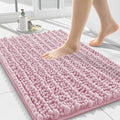 Smiry Bathroom Rugs Mat 24x16, Extra Soft Absorbent Chenille Bath Rugs, Non Slip Rubber Backing Machine Washable Quick Dry Bath Mats for Bathroom Floor, Tub, Shower, Home Decor Accessories, Dusty Rose