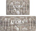 HEBE Kitchen Rugs Set of 2, Cushioned Anti Fatigue Kitchen Mats for Floor, Non Slip Waterproof Comfort Standing Desk Mat Carpet for Sink, Stove, Laundry Room