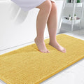 OLANLY Large Bathroom Rugs 45x27, Extra Soft Absorbent Chenille Bath Rugs, Rubber Backing Quick Dry, Machine Washable Bath Mats for Bathroom Floor, Tub and Shower, Home Decor Accessories, Yellow