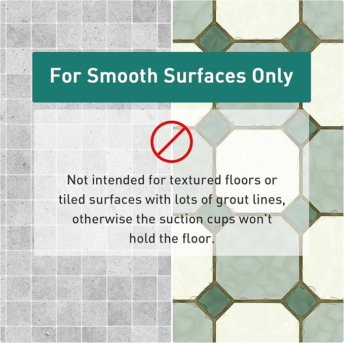 Large Square Shower Mat 27 x 27 Inch White, Non Slip Shower Bathtub Mats for Inside Shower With Big Suction Cups Drain Holes, Anti Slip Bathroom Floor Shower Stall Mats, Easy Clean, BPA-Free