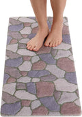 Non Slip Bathtub Mat Shower Mat for Tub - Loofah Bath Mats for Bathroom - 40x16 Bathtub Floor Mat - Textured Anti Slip Bath Mat Without Suction Cups - Secure Mat for Wet Areas (40x16 Stone Path)