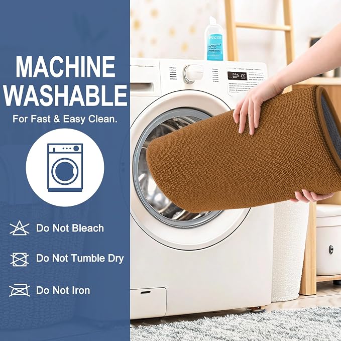 OLANLY Thick Memory Foam Small Bathroom Rugs 24x16, Extra Soft Absorbent Bathroom Mat, Quick Dry Bath Mat, Non-Slip, Machine Washable Carpet for Bathroom, Tub and Shower, Home Decor Accessories, Ochre