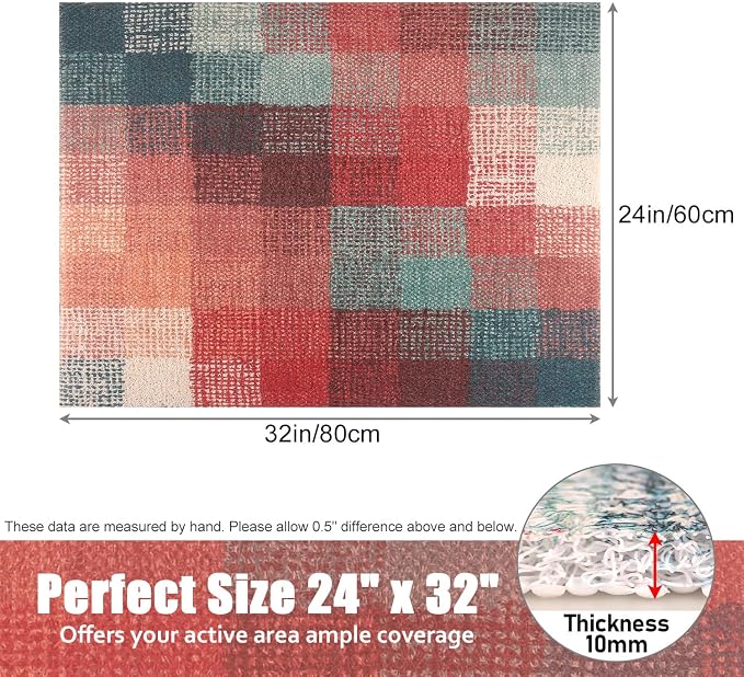 Shower Mat Bathtub Mat Non-Slip: 24x32 Inch, Soft Comfort Bath Mat with Drainage Holes, PVC Loofah Massage Bathmat for Shower, Tub, Bathroom, Wet Areas, Quick Drying