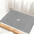 Shower Mat Non Slip: 32 x 24 Inch Extra Large Shower Mats with Drain Hole in Middle - Soft Loofah Quick Drying Matt for Shower Stall