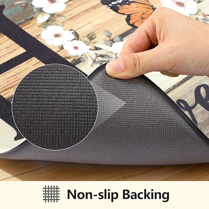 Yamaziot Anti Fatigue Kitchen Rug Set of 3, Non-Slip Waterproof Farmhouse Cushioned Comfort Standing Floor Mat for Kitchen, Office, Sink, Laundry