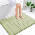 OLANLY Memory Foam Bath Mat 40x32, Super Soft Absorbent Bathroom Rugs, Quick Dry, Machine Washable Shower Floor Rugs, Bathmat Carpet, Bathroom Home Decor Accessories, Vanilla