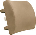 Memory Foam Lumbar Support Pillow for Lower Back Comfort, Ergonomic Back Cushion with Breathable Mesh Cover, Lumbar Pillow for Chair, Car, Office, Brown