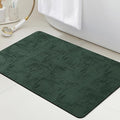 ACCUMTEK Non Slip Bath Mat, Thin Bathroom Rugs Fit Under Door, Quick Dry Bath Mats, Machine Washable Bath Rugs for Bathroom, Bathtub & Kitchen, Bathtub, Deep Green/Marble/32 x20