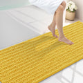 Smiry Bathroom Rugs Mat 70x24, Extra Soft Absorbent Chenille Bath Rugs, Non Slip Rubber Backing Machine Washable Quick Dry Bath Mats for Bathroom Floor, Tub, Shower, Home Decor Accessories, Yellow
