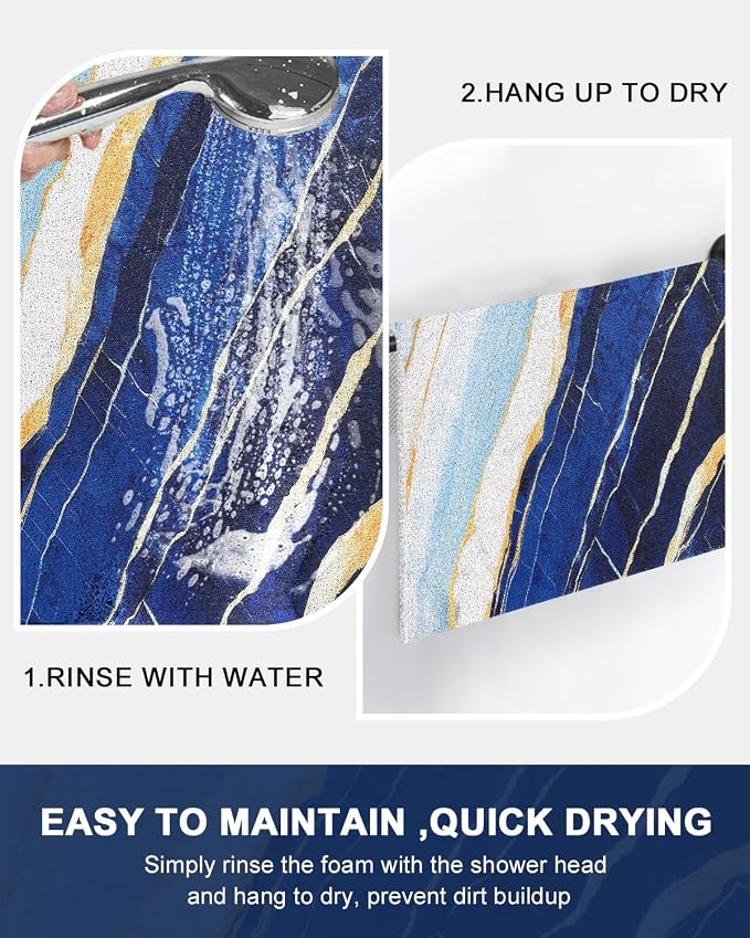 Non Slip Shower Mats for Inside Shower, 16x24 Inch Soft PVC Loofah Shower Mat, Foot Scrubber Anti-Slip Shower Mat,Quick Drying Shower Stall Mats for Wet Areas, Bathroom, Home, Hotel