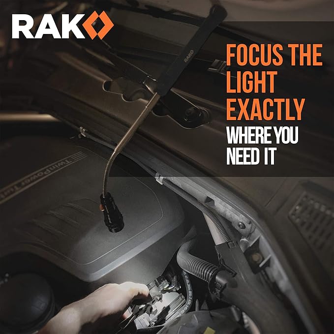 RAK Magnetic Pickup Tool Gifts for Men - Telescoping Magnet with LED Flashlight and 22 Inches Extendable Neck, Cool Gadgets Mechanic Tool, Holiday Gifts for Men, Dad, Husband, Grandpa, Handyman