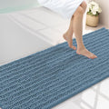 Smiry Bathroom Rugs Mat 70x24, Extra Soft Absorbent Chenille Bath Rugs, Non Slip Rubber Backing Machine Washable Quick Dry Bath Mats for Bathroom Floor, Tub, Shower, Home Accessories, Grayish Blue