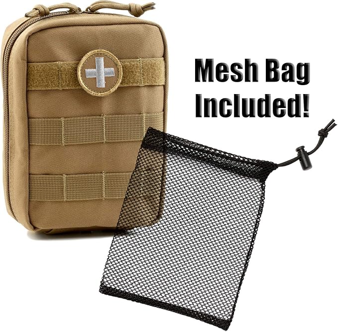 Orca Tactical First Aid Molle Pouch - Heavy Duty IFAK Pouch - Empty Medical Pouch Ideal for Military Use EMTs Law Enforcement Camping and Hiking - Med Pouch for Optimal Organization