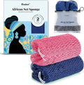 CORATED African Net Sponge Authentic, Shower Loofah Exfoliating Bath Sponge, Body Scrubber for Women and Men Daily Use Body Care, Travel Portable, Durable Bath Accessories Spa Gifts