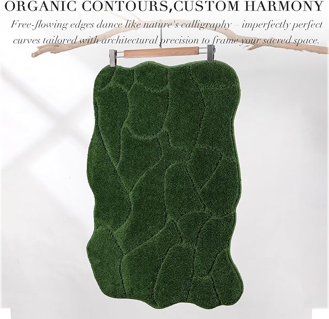 BSICPRO Large Bathroom Rugs, 24X36 Inches Bath Mats Non Slip, Soft Absorbent Microfiber Bath Rugs, Quick Dry Bathroom for Shower Floor, Machine Washable (Forest Green)