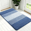 Kitinjoy Indoor Outdoor Door Mat, 54x32 Non-Slip Absorbent Dirt Trapper, Low-Profile Washable Inside Entrance Front Floor Mat, Sturdy Soft Entry Doormats for Entryway, Navy Blue