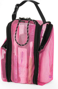 Cosmos Mesh Shower Caddy Toiletry Organizer Hanging Shower Tote Bag, Quick Dry Shower Organizer Portable Bath Bag with Durable Zippers & Side Pockets for Travel Gym Swimming Beach & Camp (Hot Pink)