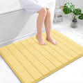 OLANLY Memory Foam Bath Mat 40x32, Super Soft Absorbent Bathroom Rugs, Quick Dry, Machine Washable Shower Floor Rugs, Bathmat Carpet, Bathroom Home Decor Accessories, Yellow