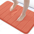 Buganda Memory Foam Bath Mat, 34" x 20", Ultra Soft and Non-Slip Bathroom Rugs, Water Absorbent and Machine Washable Bath Rug for Bathroom, Shower, and Tub, Coral