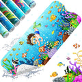 XIYUNTE Baby Bath Mat for Tub Non Slip Kids Bath Mat - 40''x16'' Extra Long Cartoon Bathtub Mat Non Slip Kids Shower Mat Eco-Friendly Toddler Bath Mats with Suction Cups, Machine Washable