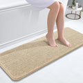 OLANLY Bathroom Runner Rugs 47x17, Extra Soft Absorbent Chenille Bath Rugs, Rubber Backing Quick Dry, Machine Washable Long Bath Mats for Bathroom Floor, Tub and Shower, Home Decor Accessories, Beige