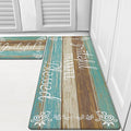 HEBE Anti Fatigue Kitchen Mat Set of 2 Non Slip Cushioned Kitchen Mats for Floor Waterproof Farmhouse Kitchen Rugs and Mats Set Comfort Standing Desk Mat Carpet for Sink,Office,Laundry