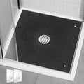 Extra Large Square Shower Mat for Inside Shower, 27 x 27 Inch Shower Floor Mat with Center Drain Hole, Designed for Walk-in Showers, Non-Slip Loofah Mat with Wide Coverage for Stable Standing
