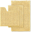 Bathroom Rugs 3 piece Bath Rugs Sets 3 Piece, Extra Soft and Absorbent Shaggy Bathroom Mat Rugs, Machine Washable, Non-Slip Plush Carpet Cream