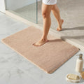 TYUU Beige Bathroom Rugs, Ultra Soft Bath Rugs Non Slip Washable, Super Absorbent Quick Dry Bath Mat with Rubber Backing for Bathroom Floor, Shower, or Sink, Beige 20" x 30"