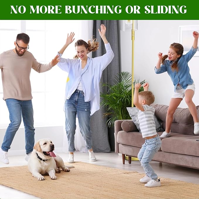 Triangle Rug Gripper Pads, Pack of 16 – Super Adhesive Reusable & Washable Non-Slip Corner Grips for Area Rugs, Mats & Runners, Helps Keep Rugs Flat on Hard Floors