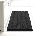 Bcoimo 24"×17" Chenille Bath Mat – Non-Slip with Backing Bath Rug Ultra-Absorbent and Machine Washable Bathroom Mat Quick-Dry Design. Ideal for Bathroom and Tub Areas