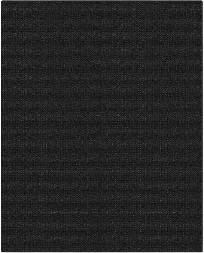 KOZYFLY Black Washable 4x5 Entry Woven Area Rug, Braided Throw Rugs for Entryway, Non Slip Door Mat Indoor Entrance, Flatweave Carpet for Foyer, Bedroom, Dining, Office, Black/Dark Grey