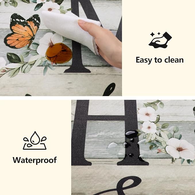 Yamaziot Anti Fatigue Kitchen Rug Set of 3, Non-Slip Waterproof Farmhouse Cushioned Comfort Standing Floor Mat for Kitchen, Office, Sink, Laundry
