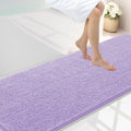 Smiry Luxury Chenille Bathroom Rugs 70x24, Extra Soft and Absorbent Shaggy Bath Mat, Machine Washable, Non-Slip Plush Carpet Runner for Tub, Shower, and Floor, Home Decor Accessories, Purple