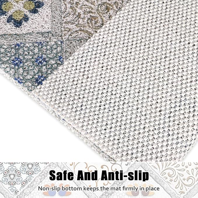 Shower Mat Non Slip - 24x36 Inch Shower Mats for Inside Shower with Drain Hole in Middle, Super Soft and Comfortable PVC Loofah Massage Bath Mat for Shower, Anti Slip Shower Stall Mat, Quick Drying